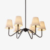 modern black fabric shade chandelier