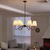 modern black fabric shade chandelier