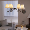 modern black fabric shade chandelier