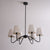 modern black fabric shade chandelier