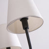 modern black fabric shade chandelier