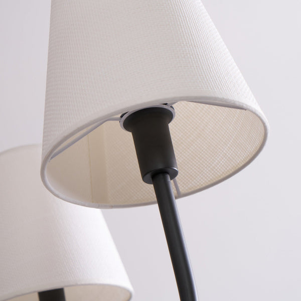 modern black fabric shade chandelier