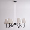 modern black fabric shade chandelier