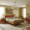 modern black fabric shade chandelier