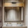 modern black gold acrylic linear led vanity light