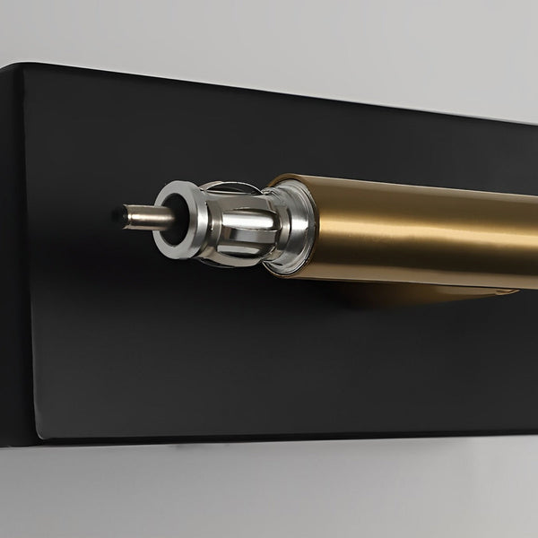 modern black gold acrylic linear led vanity light