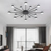 modern black gold cluster acrylic flush mount ceiling light