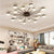 modern black gold cluster acrylic flush mount ceiling light