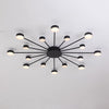 modern black gold cluster acrylic flush mount ceiling light