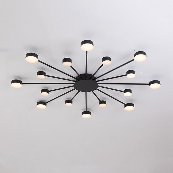 modern black gold cluster acrylic flush mount ceiling light