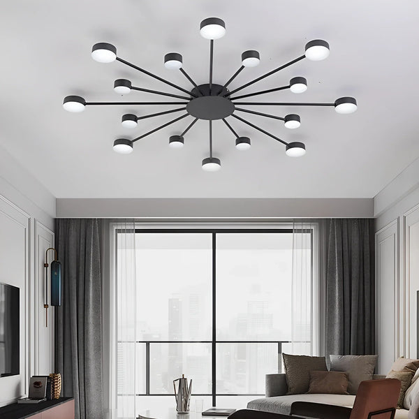 modern black gold cluster acrylic flush mount ceiling light