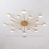 modern black gold cluster acrylic flush mount ceiling light