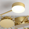 modern black gold cluster acrylic flush mount ceiling light