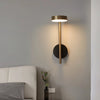 modern black gold metal geometric led wall sconce