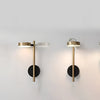 modern black gold metal geometric led wall sconce
