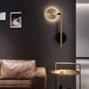 modern black gold metal geometric led wall sconce