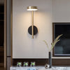 modern black gold metal geometric led wall sconce