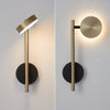 modern black gold metal geometric led wall sconce