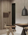 modern black gradient iron cone pendant light