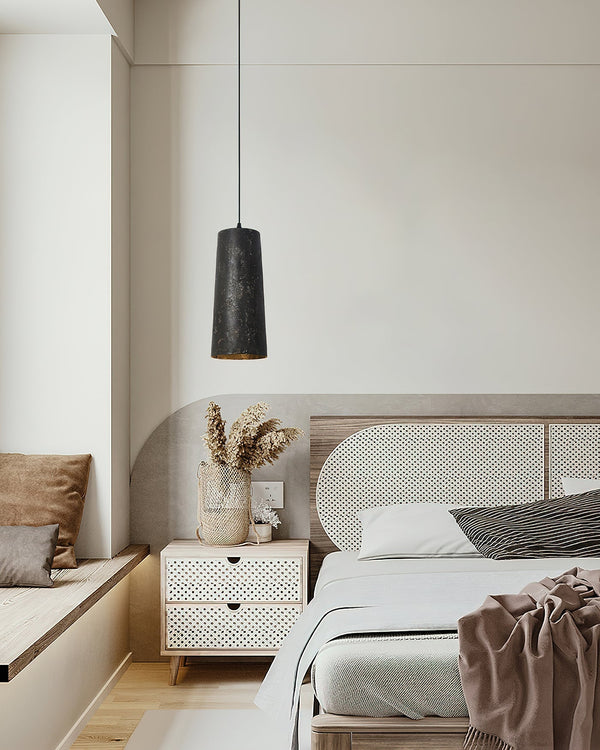 modern black gradient iron cone pendant light