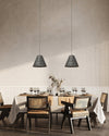 modern black gradient iron cone pendant light