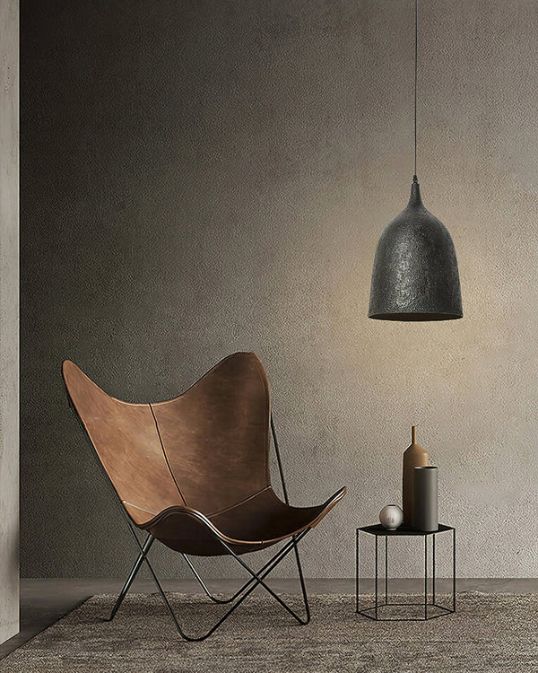 modern black gradient iron cone pendant light