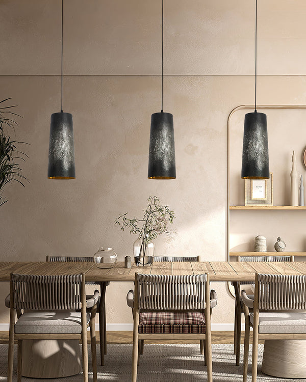 modern black gradient iron cone pendant light