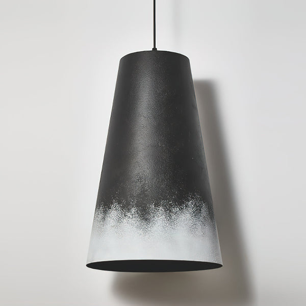 modern black gradient iron cone pendant light
