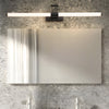 modern black iron acrylic swing arm led vanity light