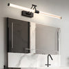 modern black iron acrylic swing arm led vanity light