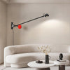 modern black iron aluminum linear wall lamp