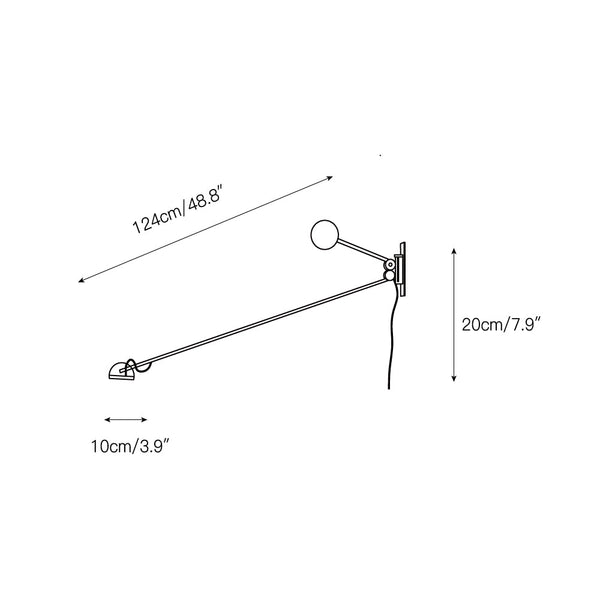 modern black iron aluminum linear wall lamp