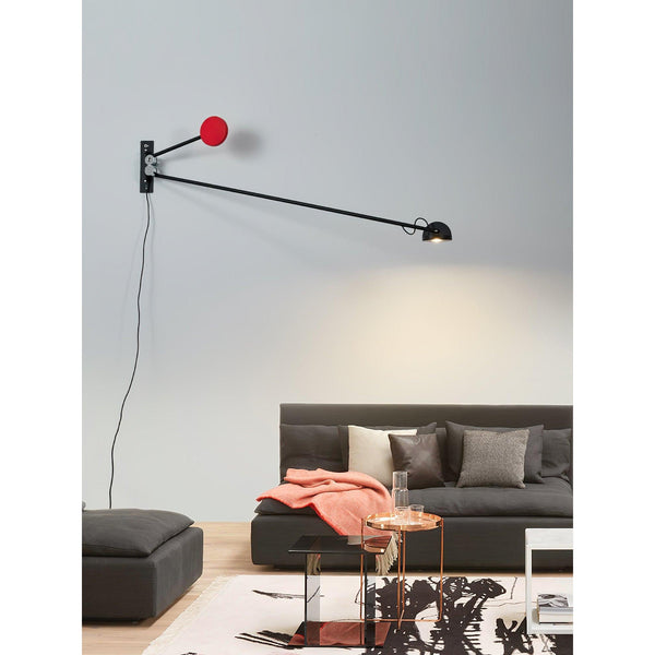 modern black iron aluminum linear wall lamp