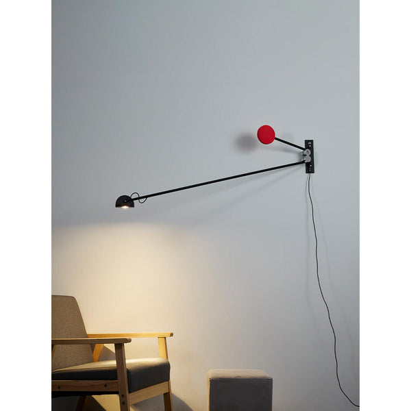 modern black iron aluminum linear wall lamp