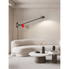 modern black iron aluminum linear wall lamp