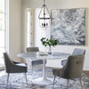 modern black iron glass cloche pendant light