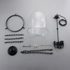 modern black iron glass cloche pendant light