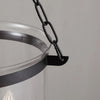 modern black iron glass cloche pendant light