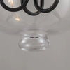 modern black iron glass cloche pendant light