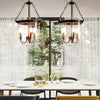 modern black iron glass cloche pendant light
