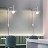 modern black iron glass swing arm wall lamp