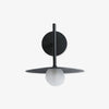 modern black iron glass wall lamp