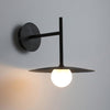modern black iron glass wall lamp