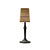 modern black iron wood glass rechargeable table lamp
