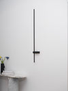 modern black metal acrylic linear rechargeable wall sconce