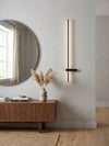 modern black metal acrylic linear rechargeable wall sconce