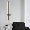 modern black metal acrylic linear rechargeable wall sconce