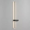 modern black metal acrylic linear rechargeable wall sconce