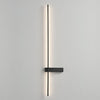modern black metal acrylic linear rechargeable wall sconce