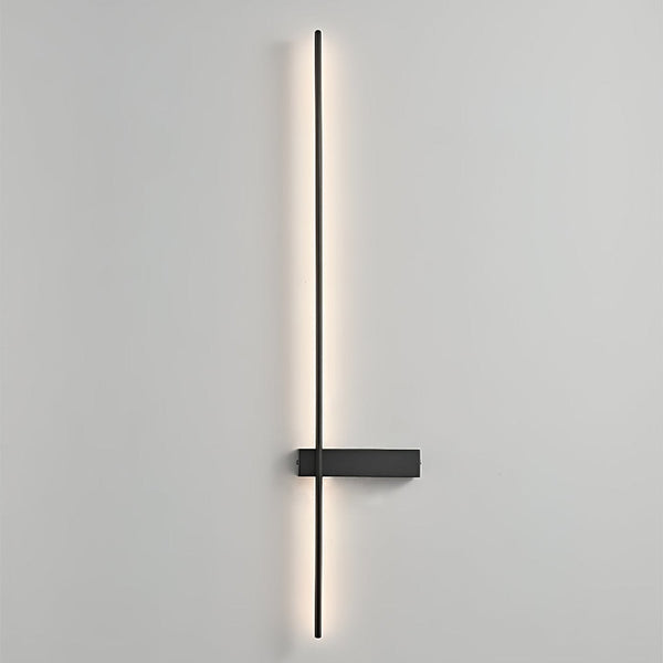 modern black metal acrylic linear rechargeable wall sconce